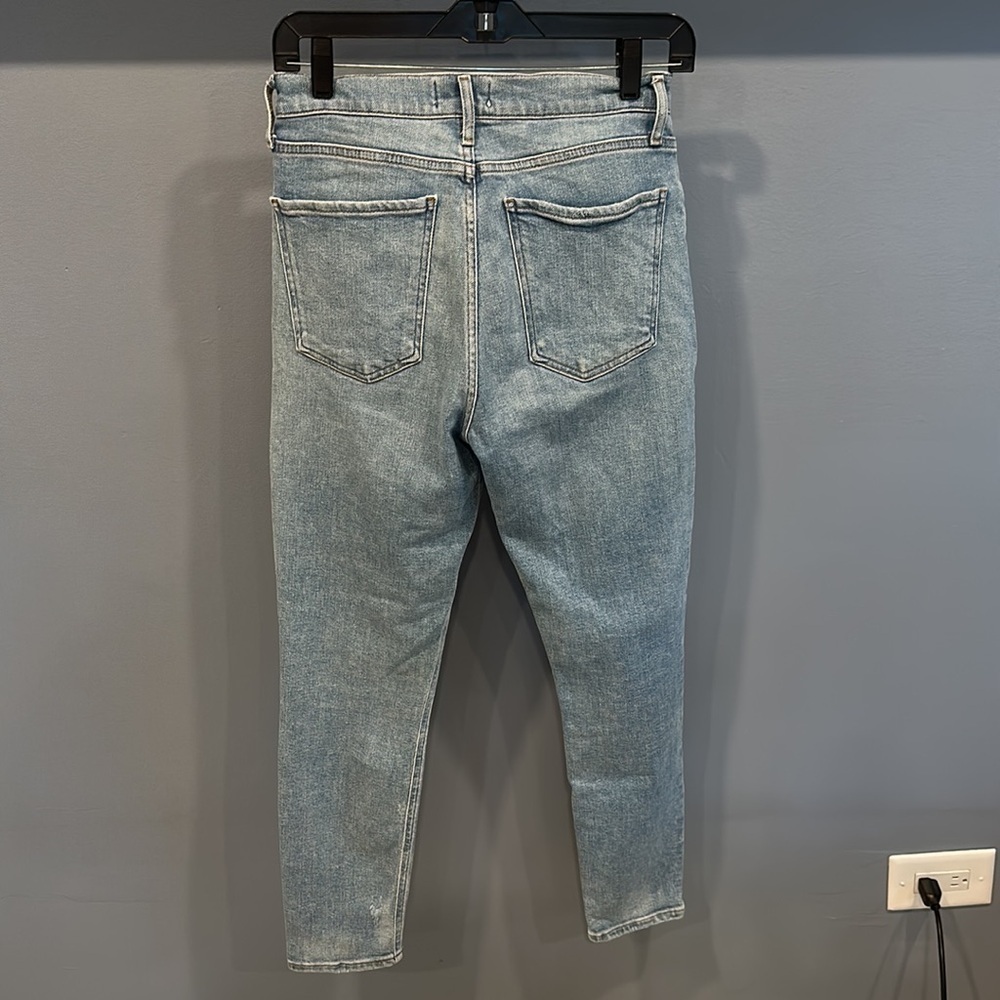 AGOLDE Light Wash Nico High Rise Slim Fit Cropped Button Fly Jeans 26 - Picture 6 of 7
